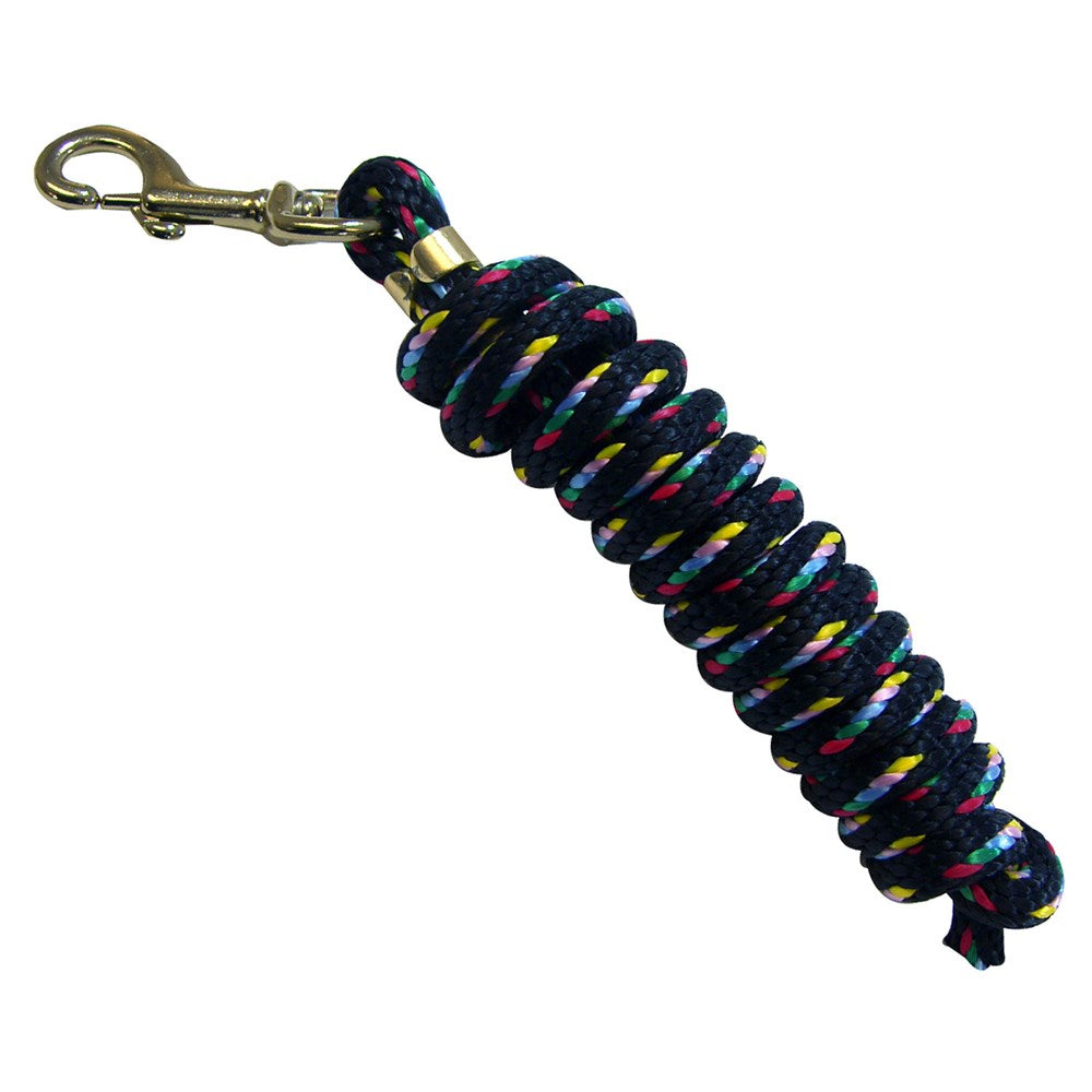 Braided Poly Lead Rope with Solid Brass Snap 8'