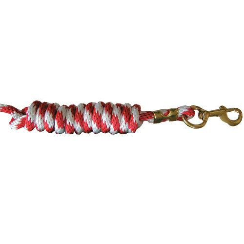 Braided Poly Lead Rope with Solid Brass Snap 8'