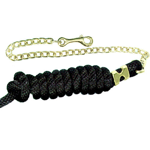 Poly Lead Rope with 24" Brass Plated Chain