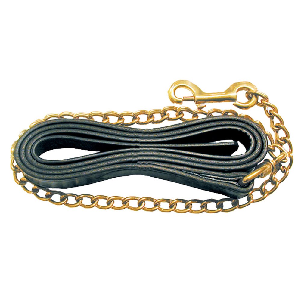 1" x 8-1/2' Leather Lead with 30" Chain