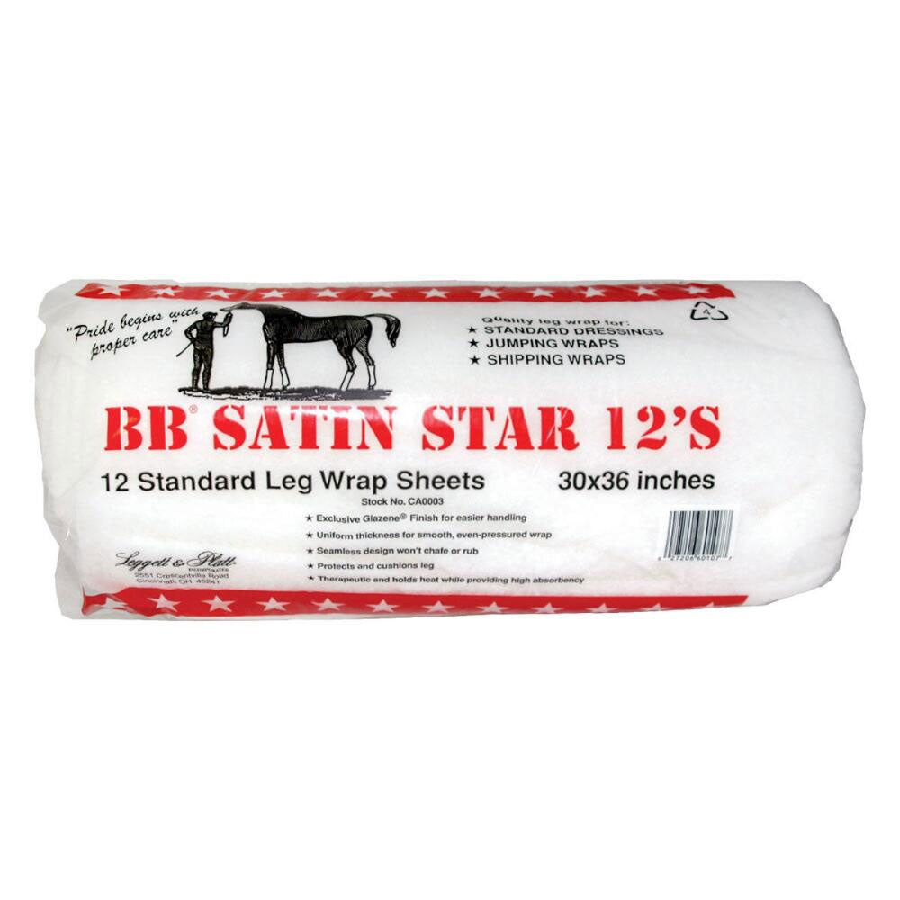 BB Satin Star 12 Standard Leg Wrap Sheets 30" x 36"