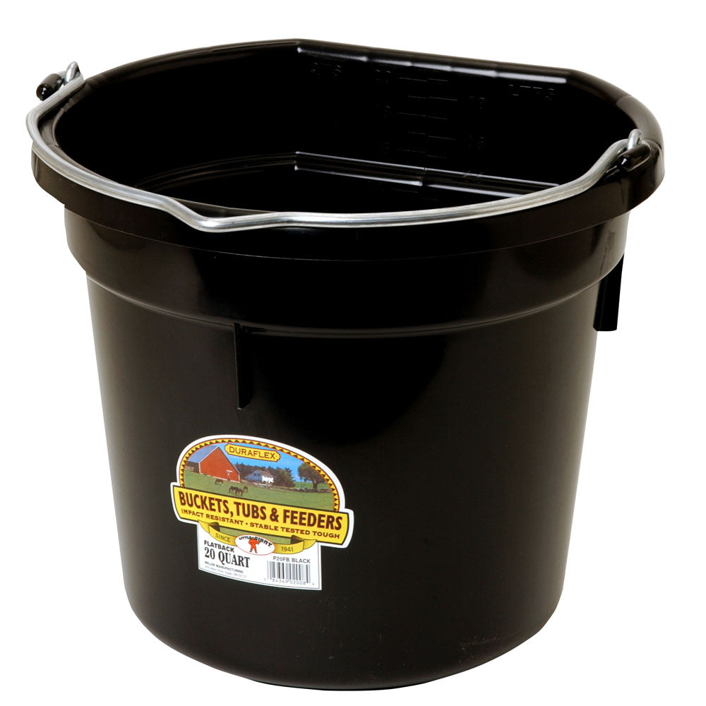 20 Quart Flat Back Plastic Bucket FOB