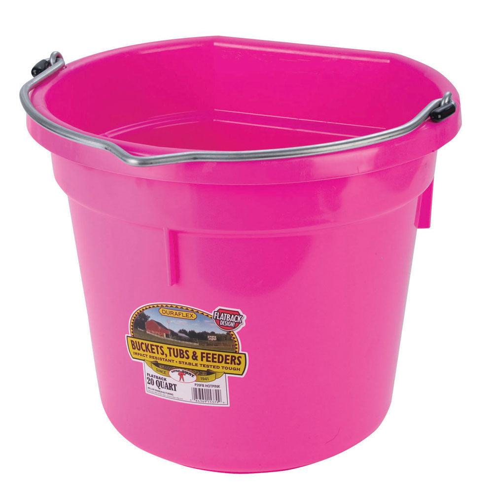 20 Quart Flat Back Plastic Bucket FOB
