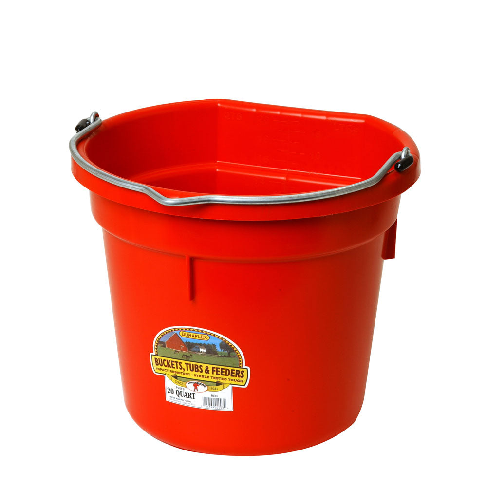 20 Quart Flat Back Plastic Bucket FOB
