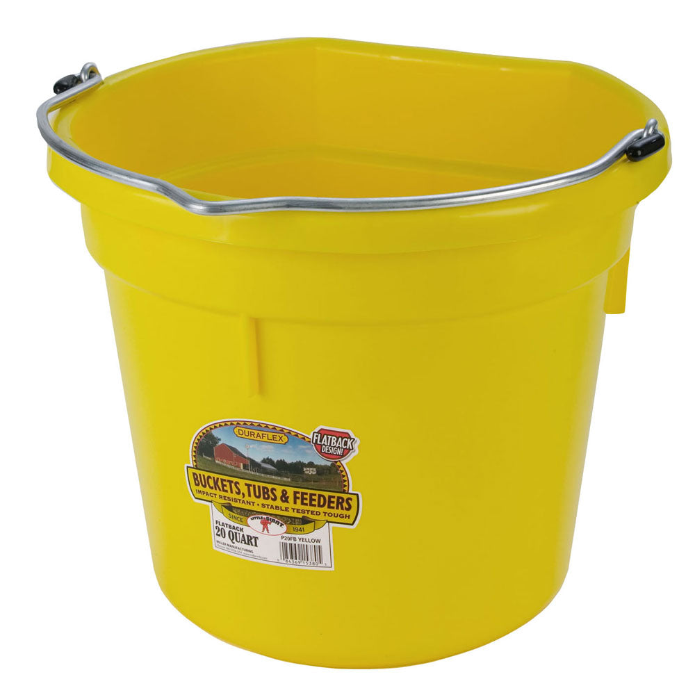 20 Quart Flat Back Plastic Bucket FOB