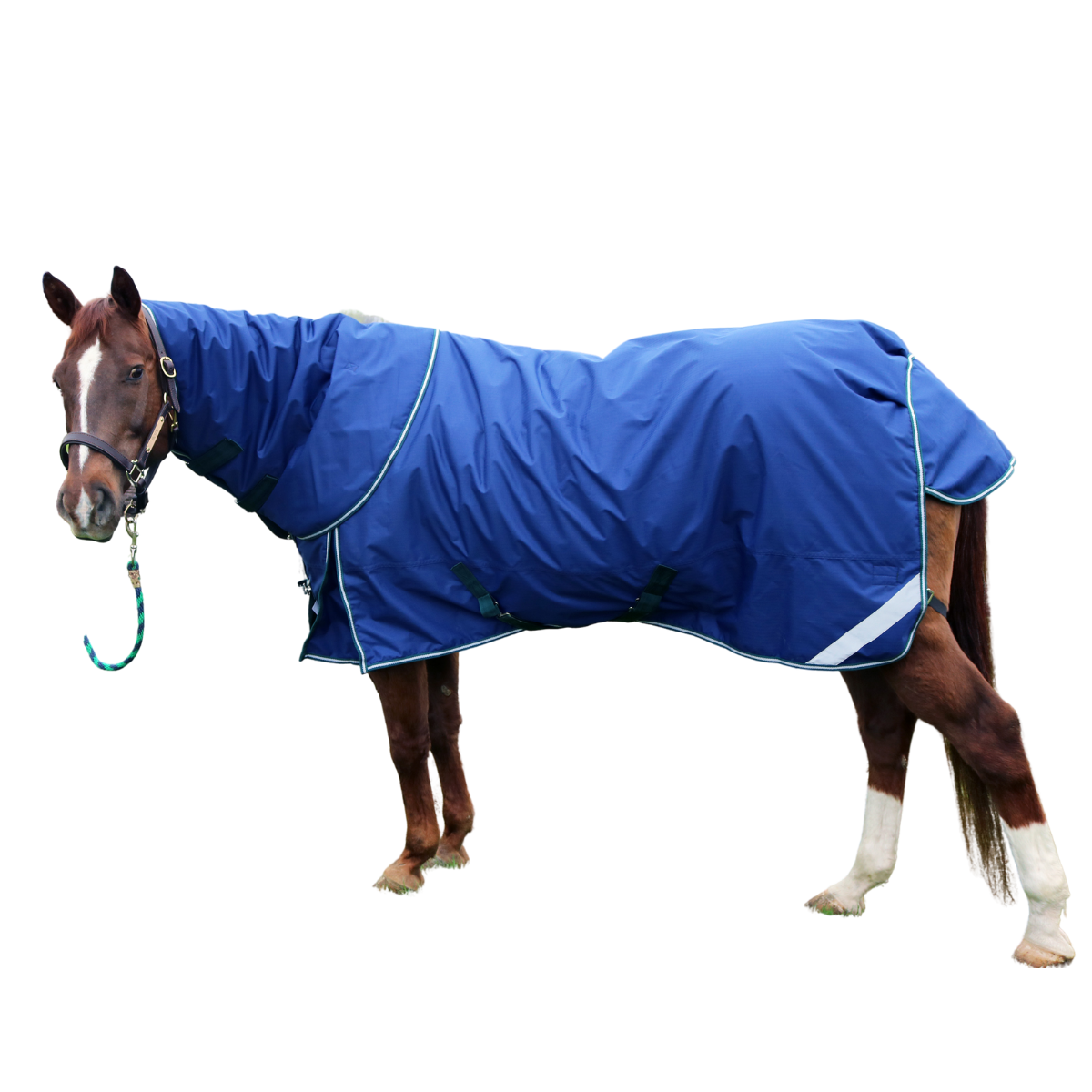 Pro-Trainer Turnout Blanket with Detachable Neck Cover, 1200D - Navy
