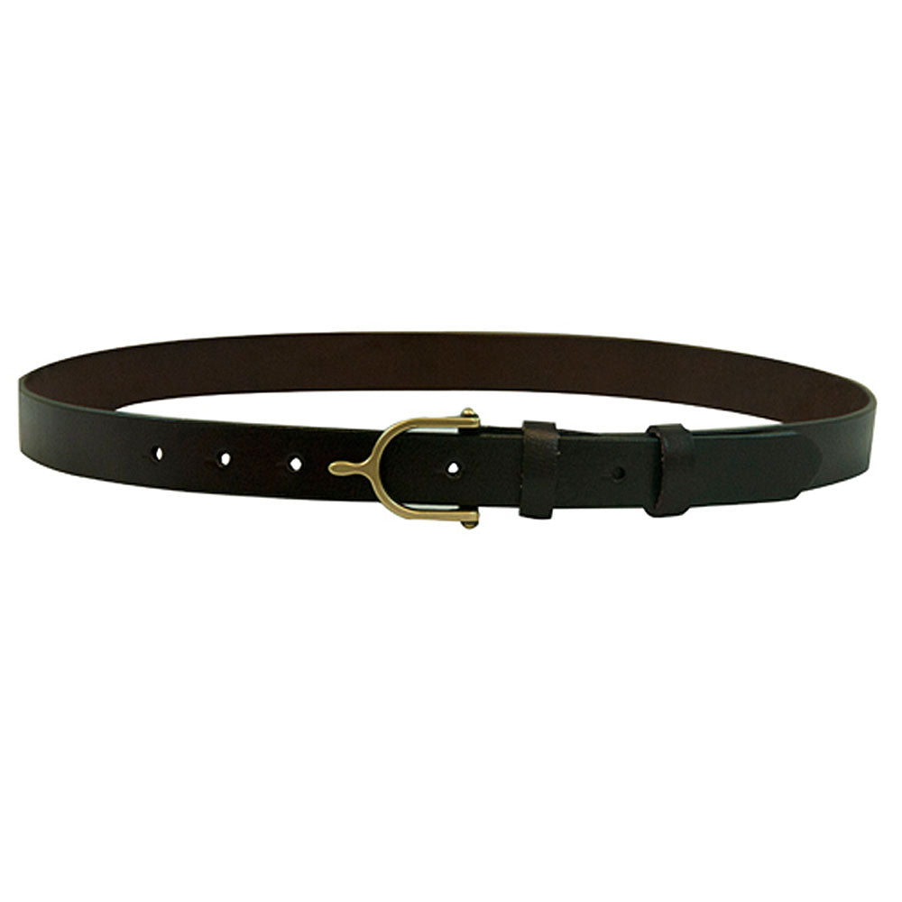 WOW 7/8" Leather Belt with Brass Spur Buckle - Havana