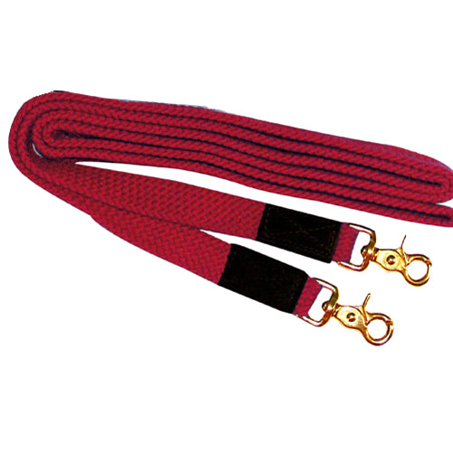 8' Flat Cotton Braided Reins with Trigger Snaps