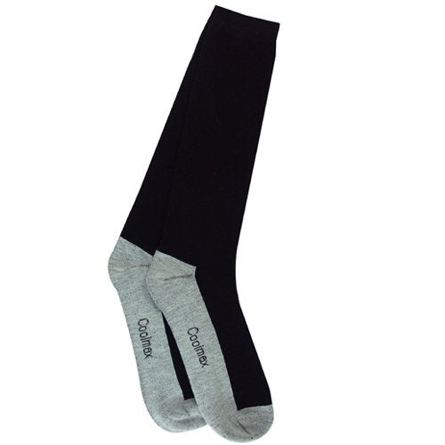 Intrepid International CoolMax Boot Socks, Black, Medium