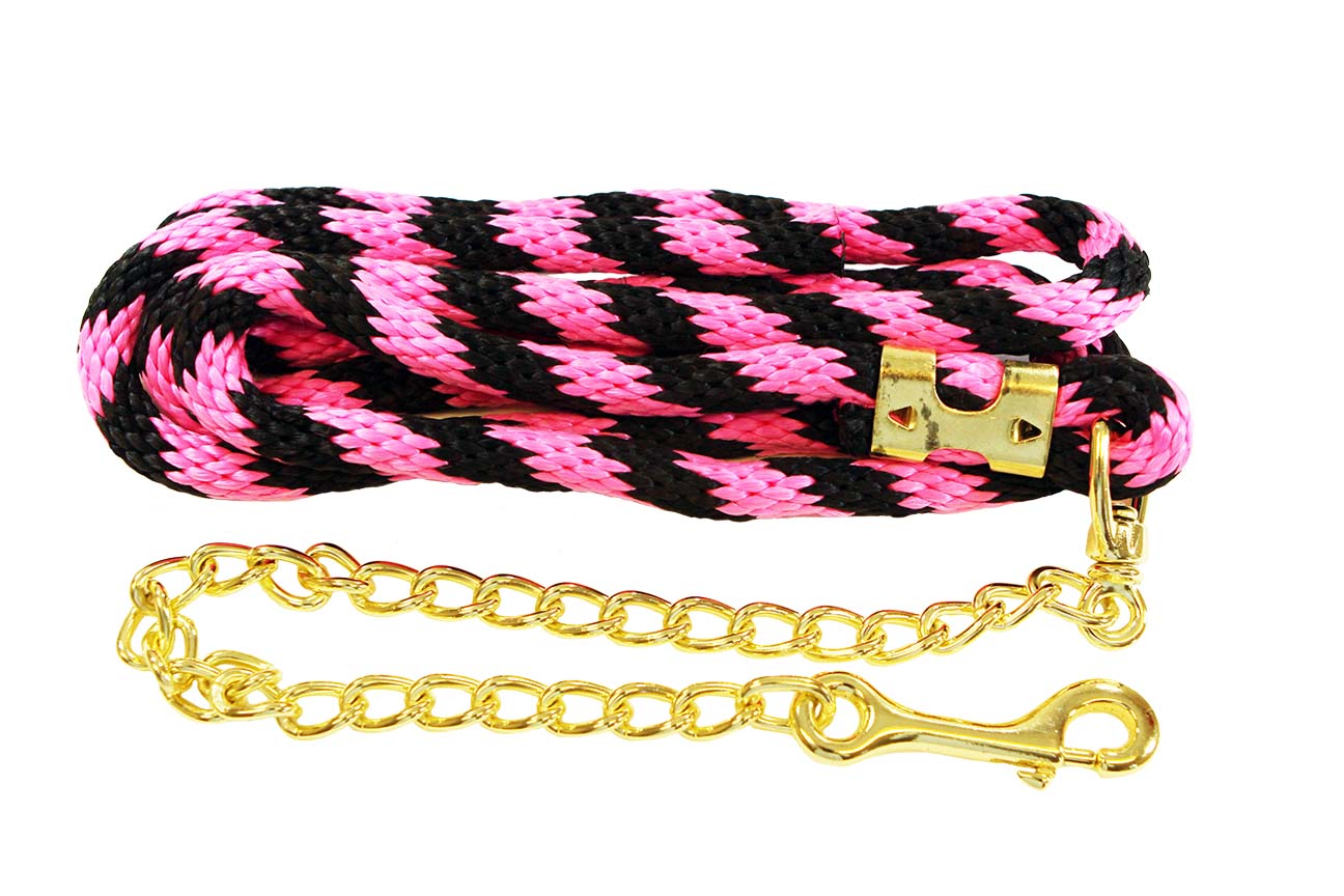 Poly Lead Rope with 24" Brass Plated Chain