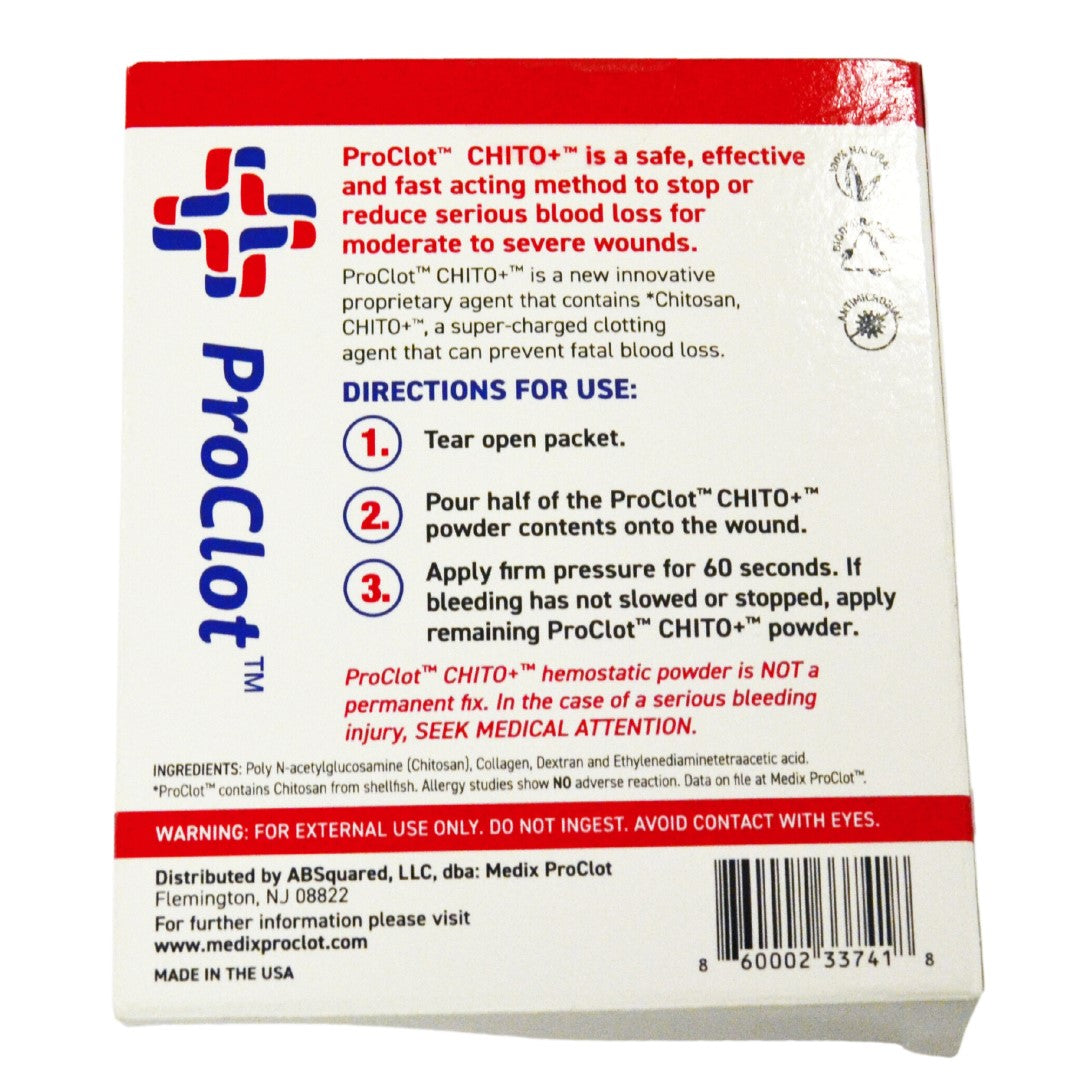 Pro Clot Single Use Powder - 3/Pack/.10 oz Each