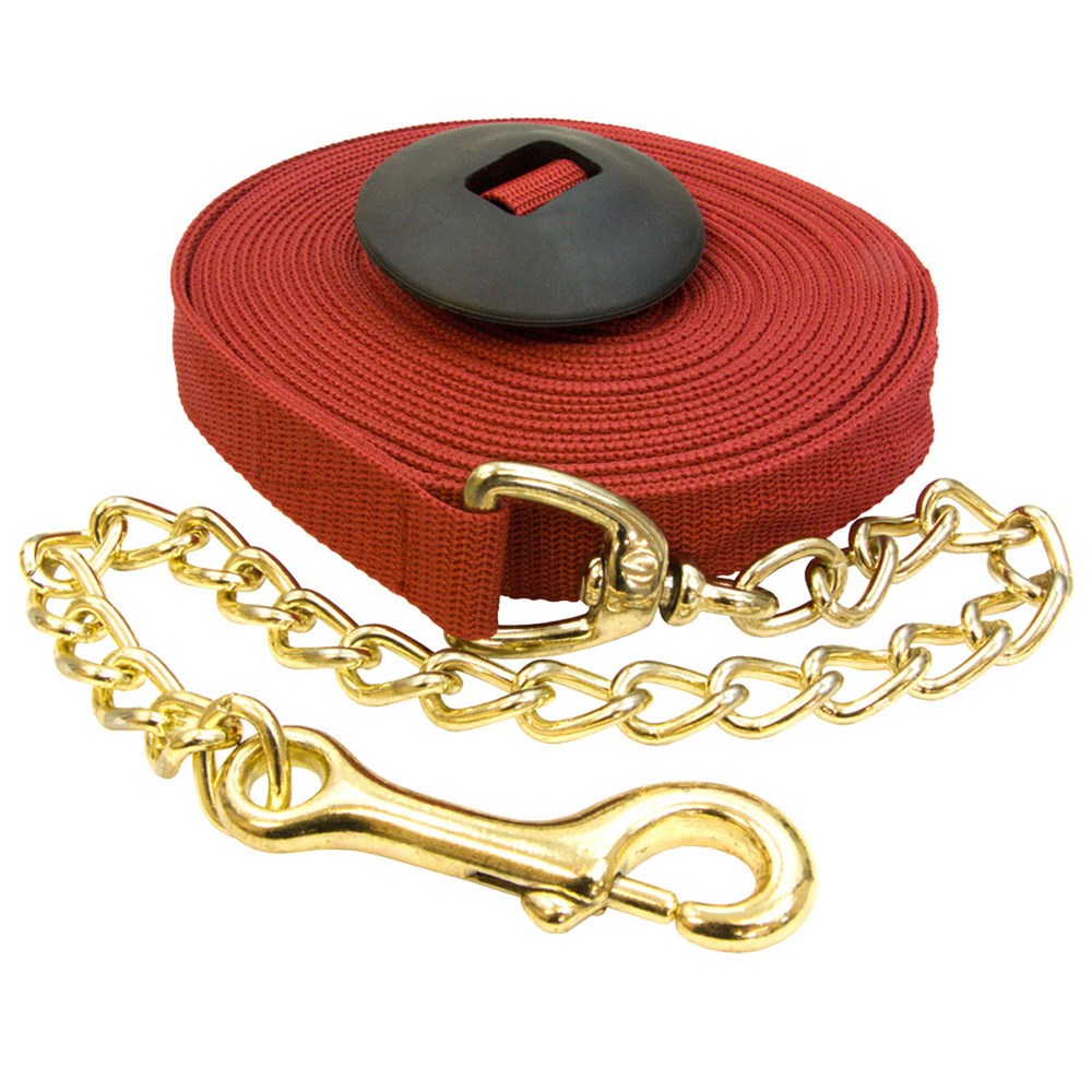 Poly Lunge Line with Chain 20" and Rubber Stop