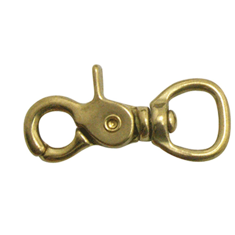 #5013 Solid Brass Scissor Round Eye Snap 5/8" x 2-1/2"