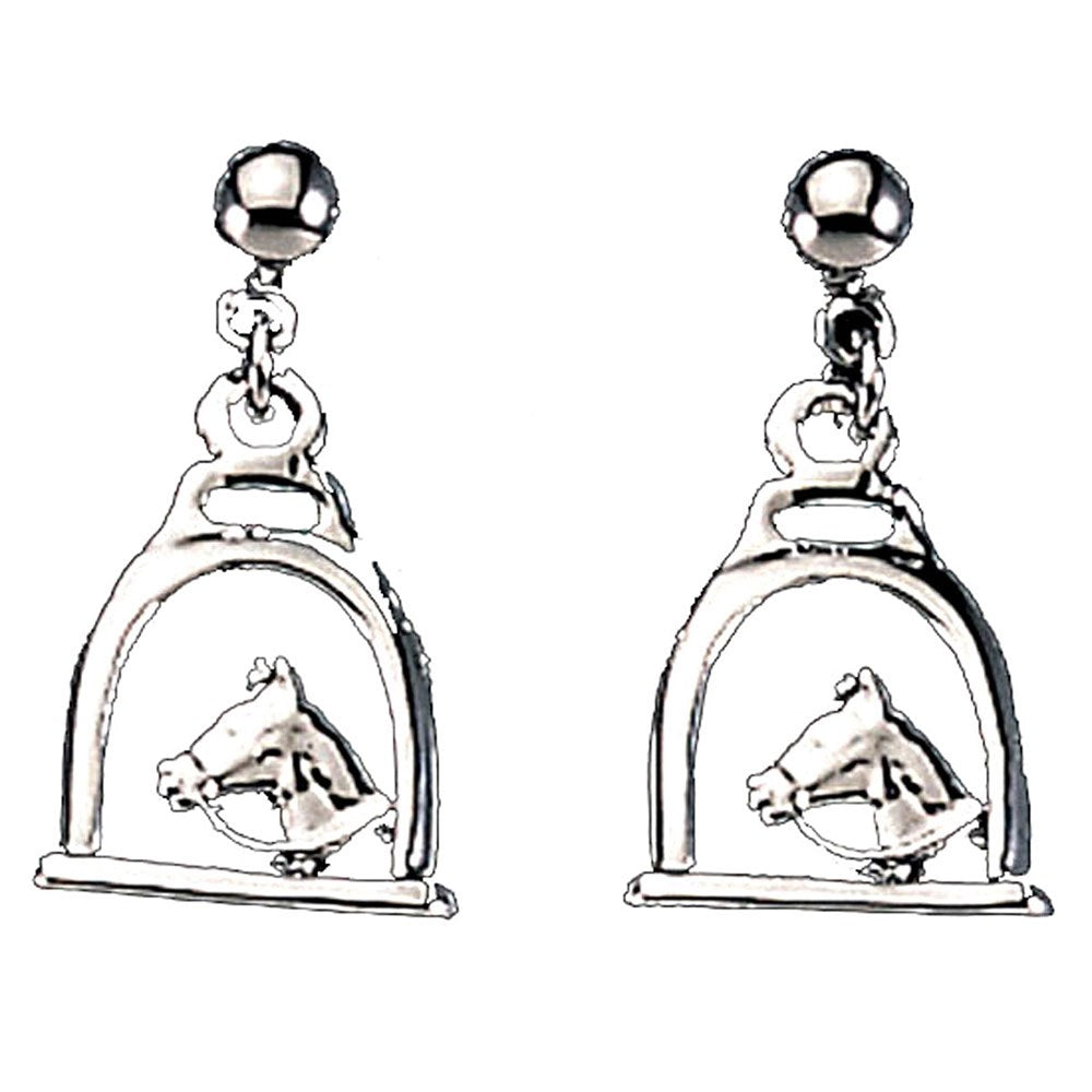 Stirrup with Horsehead Earrings