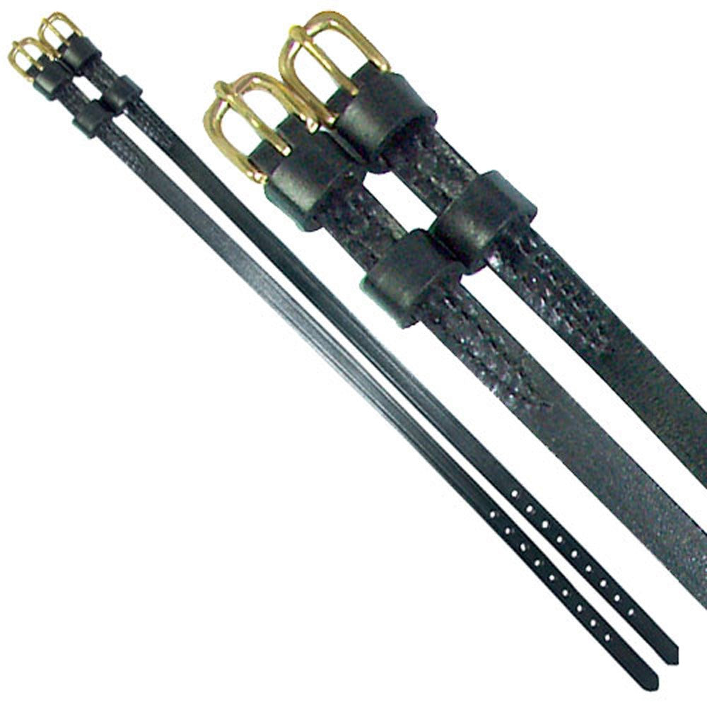 English Military Spur Strap Black with Brass Buckle 20" x 1/2"