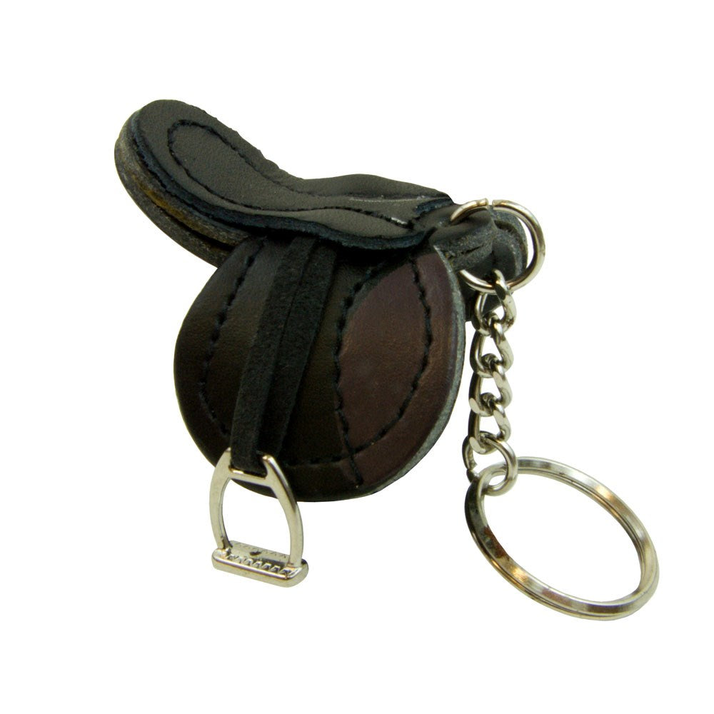 English Saddle Leather Key Chain
