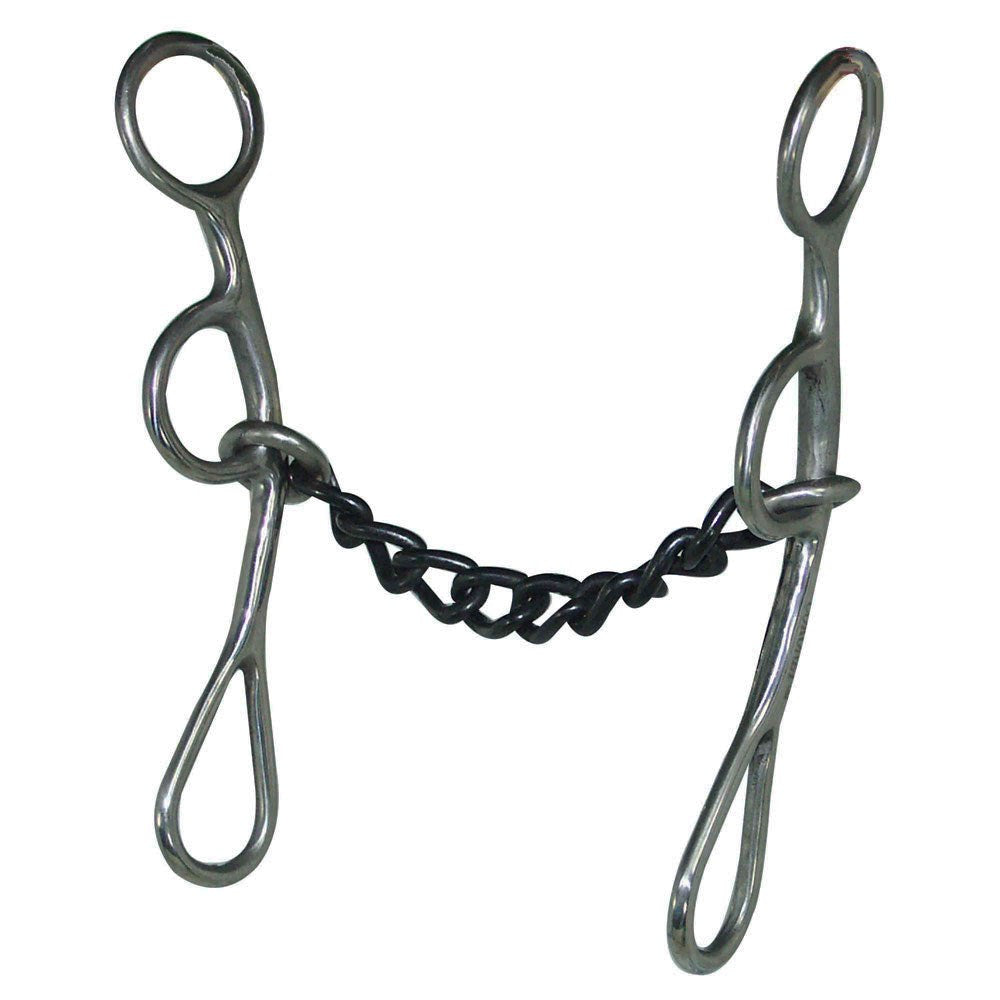 Stainless Steel Snaffle Chain Mouth Short Shank Bit 5"