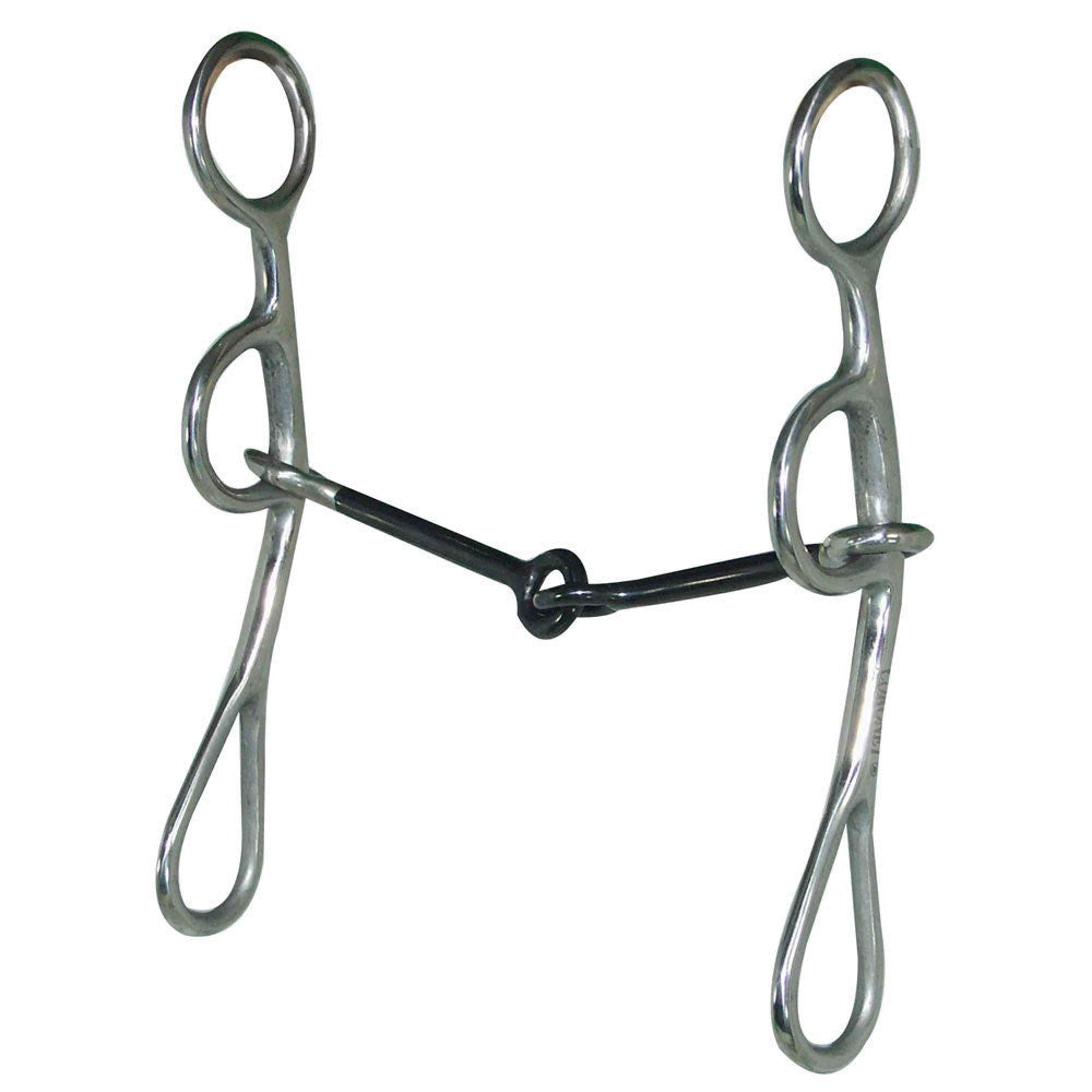 Stainless Steel Snaffle Thin Solid Sweet Iron Short Shank Bit 5"