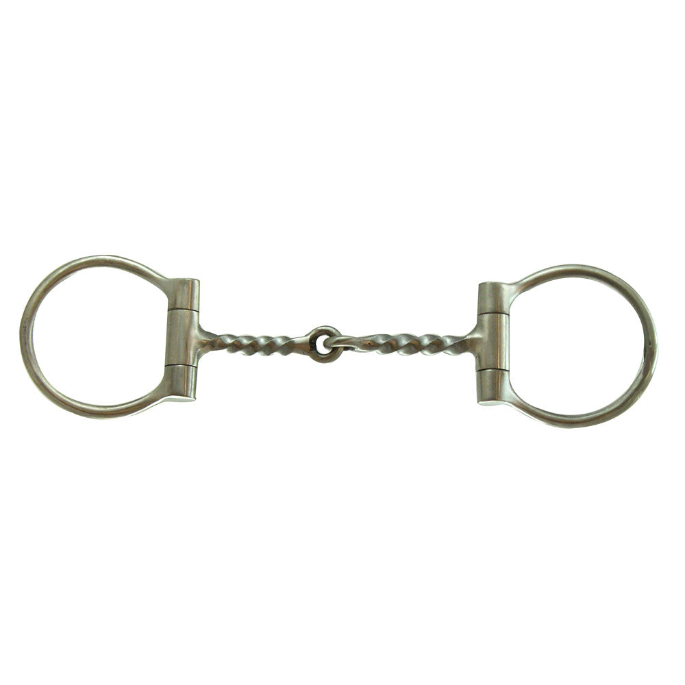 Heavy Duty Stainless Steel Offset Twisted Wire Snaffle Bit with Brushed Finish 5"