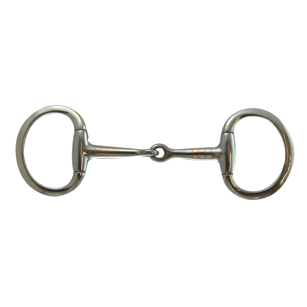 Stainless Steel Eggbutt Copper Inlay Mouth Snaffle Bit 5"
