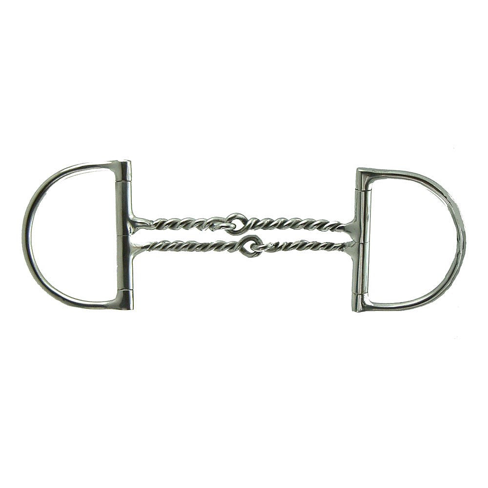 Large Double Dee Stainless Steel Twisted Bent Wire Mouth Bit 5"