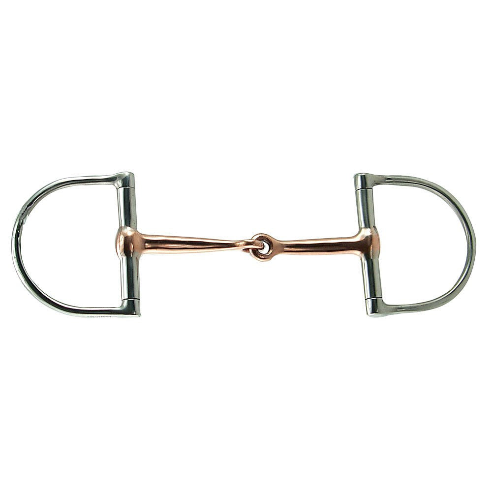 Large Dee Light Weight Copper Mouth Snaffle Stainless Steel Bit 5-1/2"