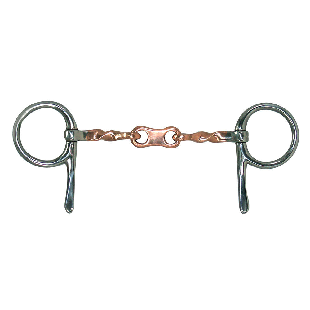 Half Cheek Slow Twist Copper French Link Bit 5"