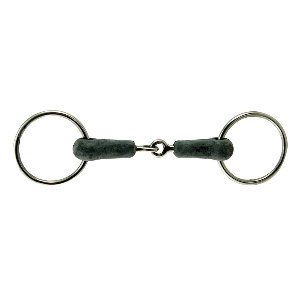 Loose Ring Hard Rubber Mouth Snaffle Stainless Steel Bit