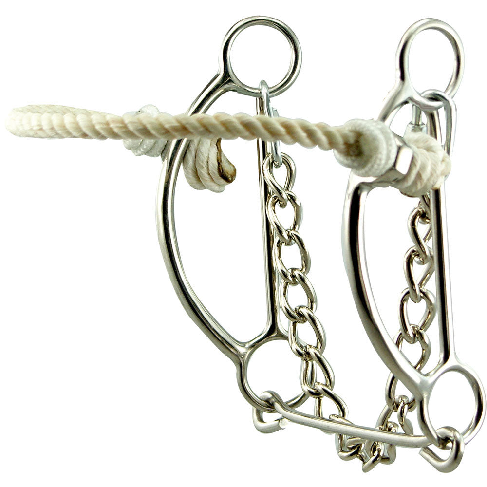 Hackamore Trap with Rope Noseband Bit 6" with 7-1/2" Shank