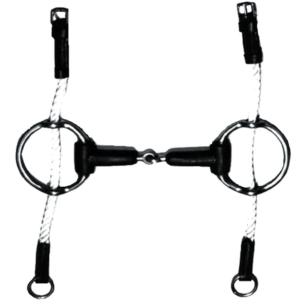 Jointed Rubber Mouth Gag Bit with Rolled Nylon Cheeks