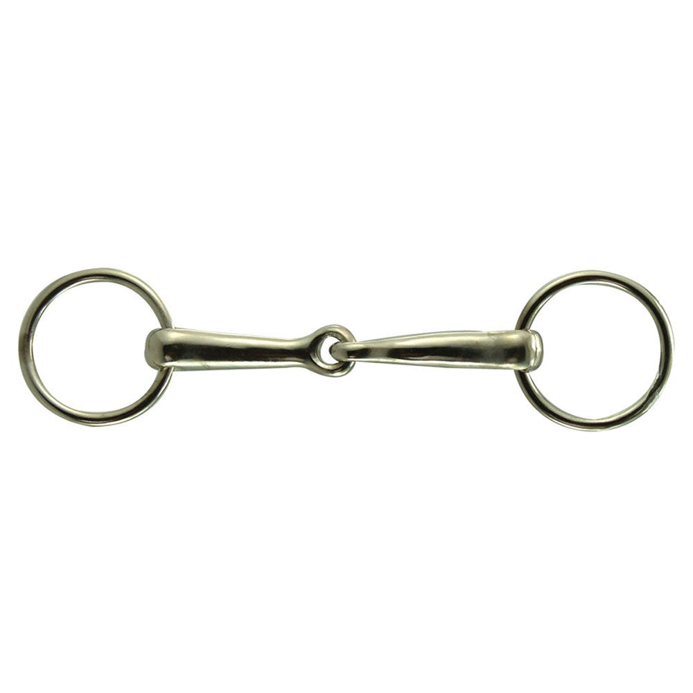Hollow Mouth Loose Ring Snaffle Stainless Steel Bit 5-3/4"