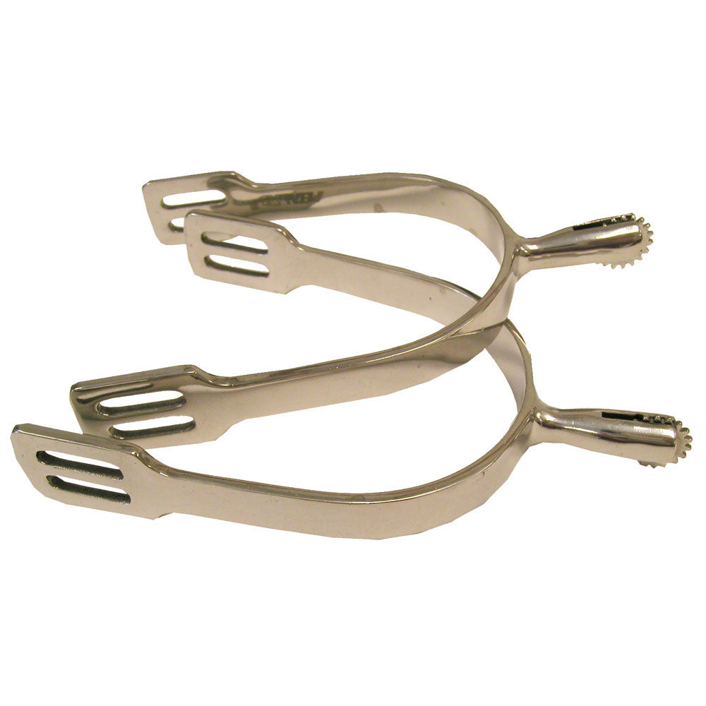 Coronet Stainless Steel Pointed Rowel Spurs 1-1/4"