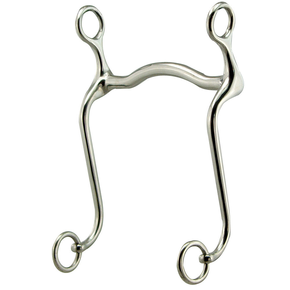 Solid Port Fixed Cheek Walking Horse Stainless Steel Bit 5"