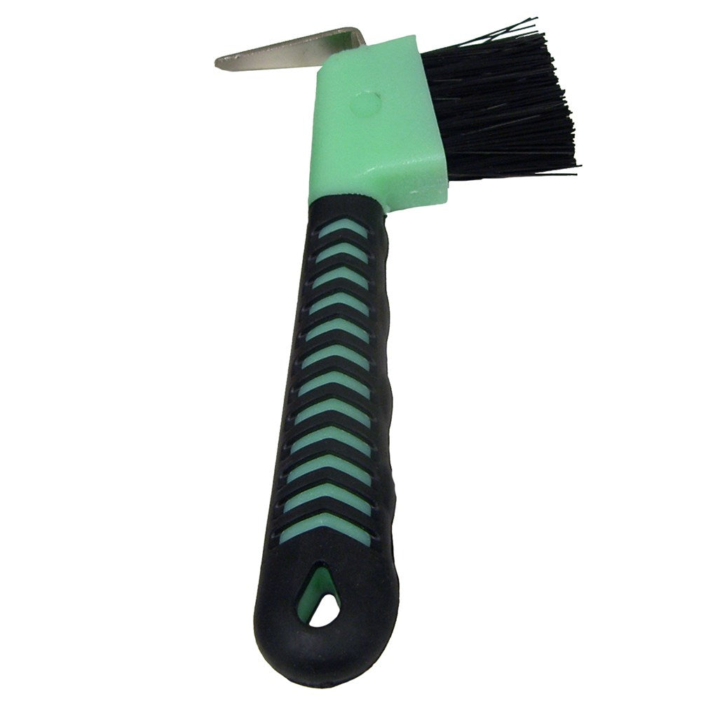 Rubber Grip Hoof Pick with Brush