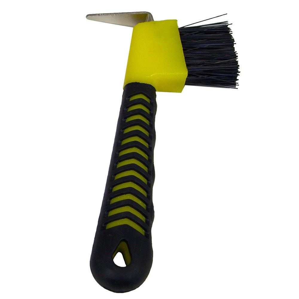 Rubber Grip Hoof Pick with Brush