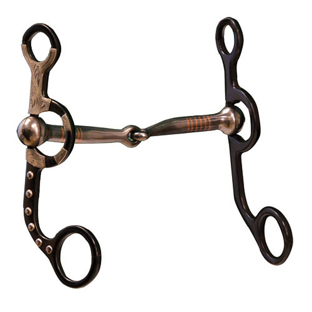 Argentine Snaffle Bit with Copper Inlay Cheeks 5"