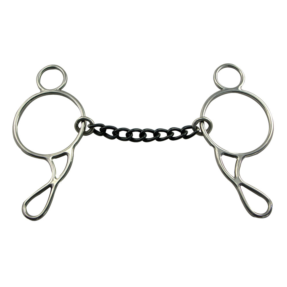 Wonder Gag Stainless Steel Bit with Single Sweet Iron Link Chain 5"
