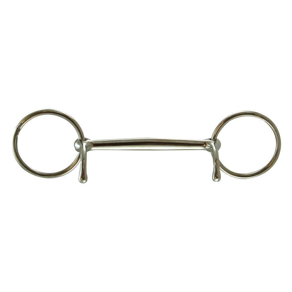 James Stainless Steel Mullen Mouth Bit 5" with 2-1/2" Rings