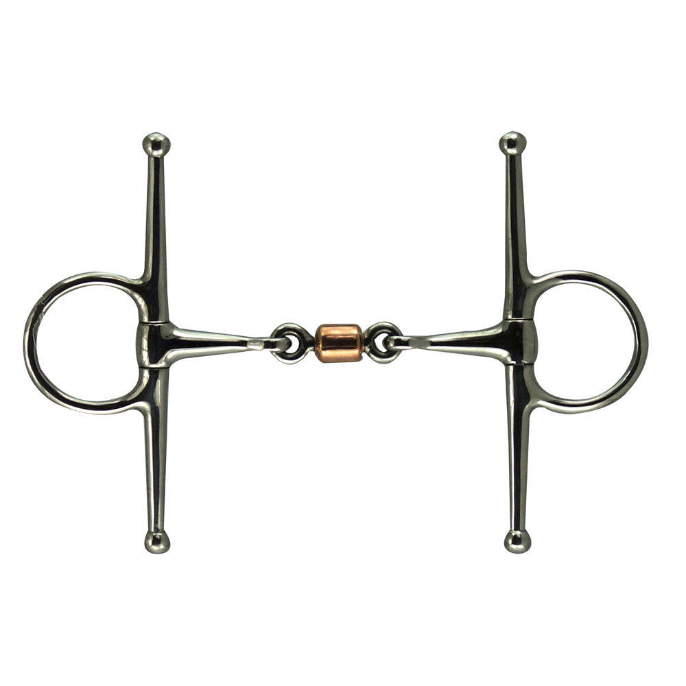 Full Cheek Stainless Steel with Copper Roller Link Bit 5"