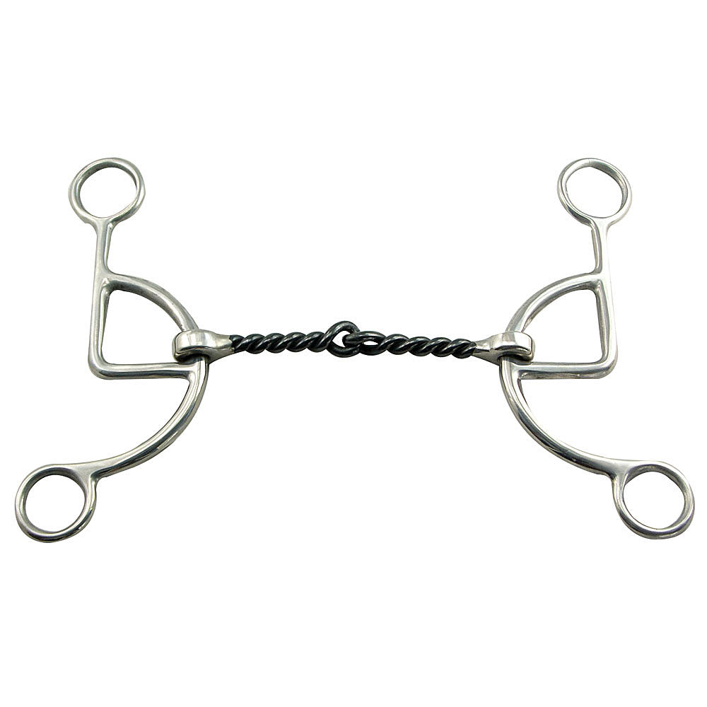 Half Wonder Stainless Steel Sweet Iron Twist Mouth Snaffle Bit 5"