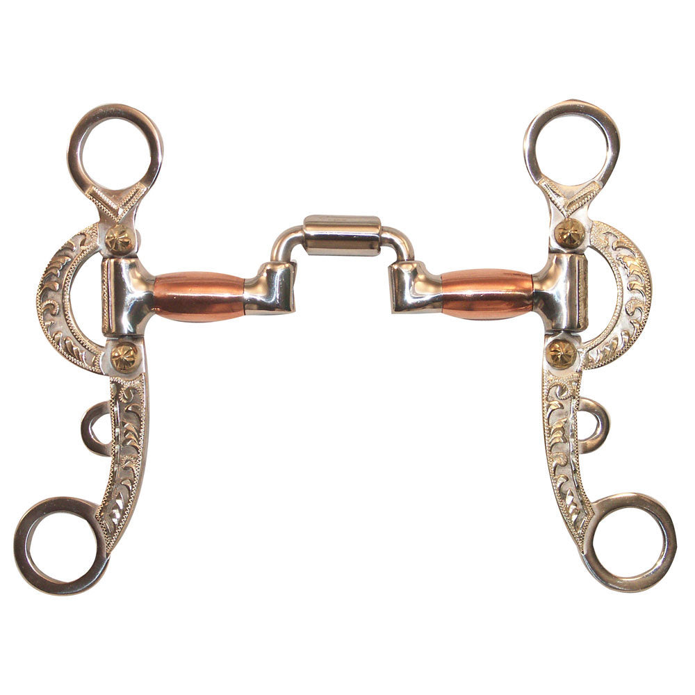Stainless Steel Western Show Bit with Short Shank Square Correction Port 5"