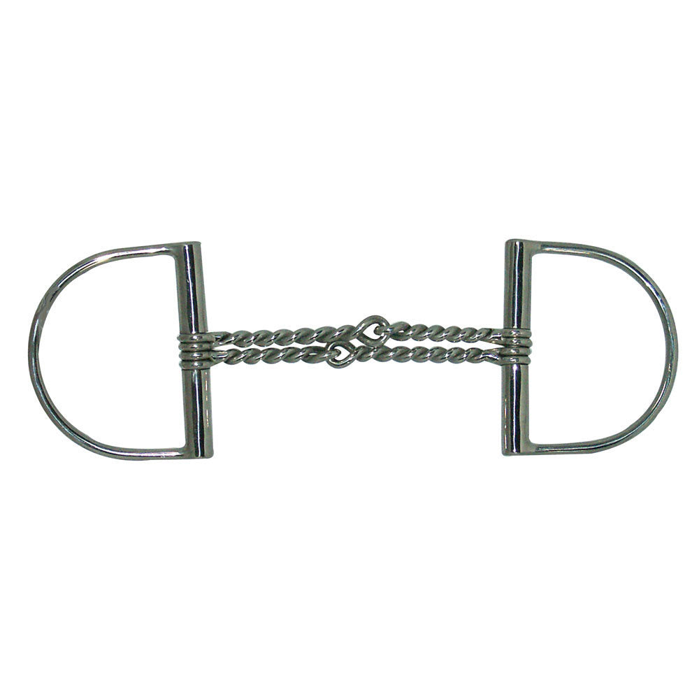 Stainless Steel Large Dee Double Twisted Wire Snaffle Bit