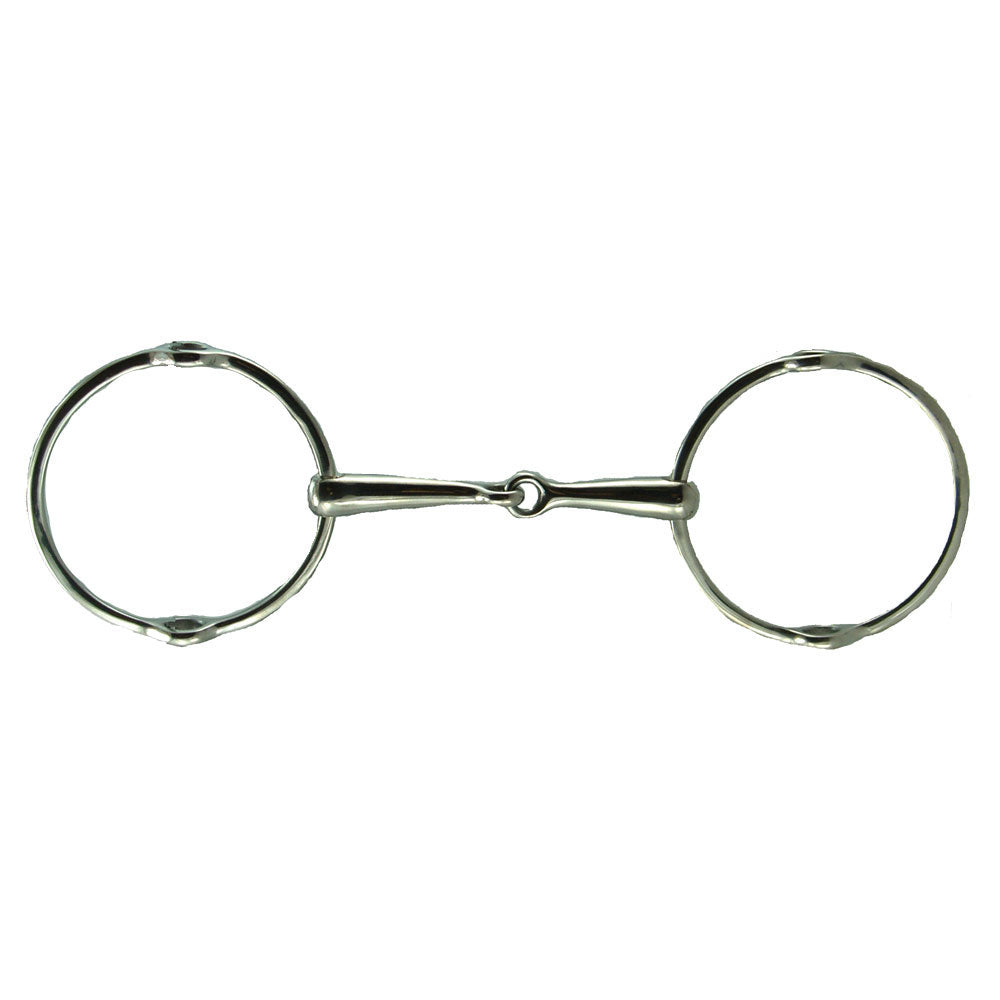 Loose Ring Medium Jointed Solid Mouth Gag Bit 5"