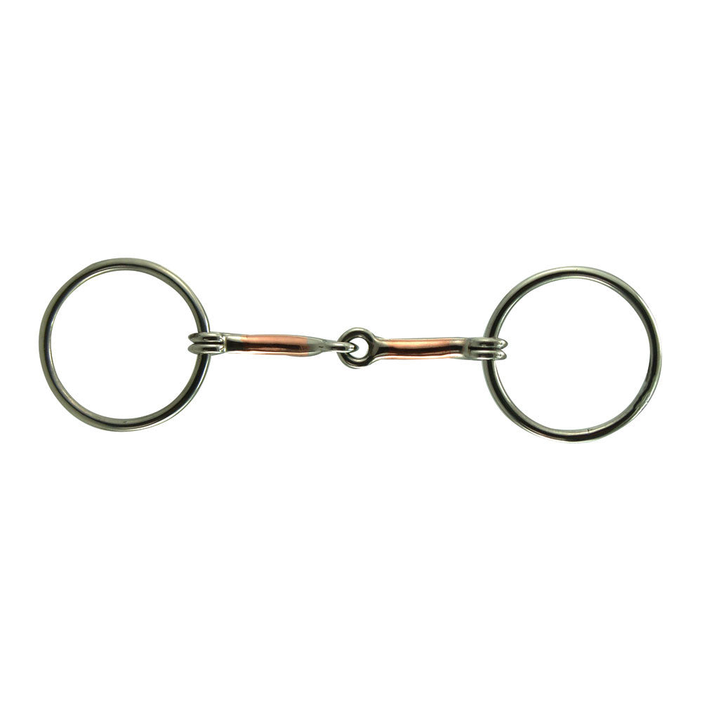 Loose Ring Stainless Steel with Partial Copper Mouth Snaffle Bit 4-3/4"