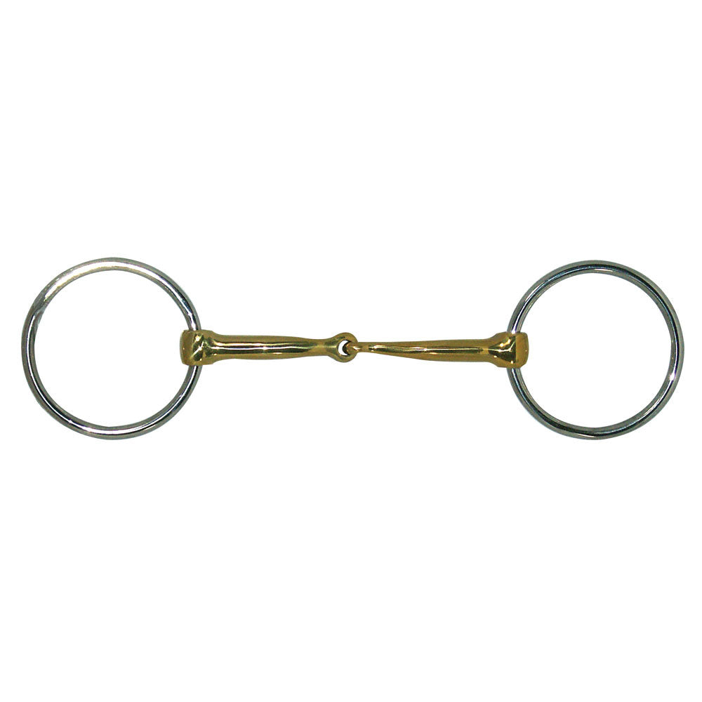 Heavy Ring with Brass Mouth Snaffle Bit 5", 11mm