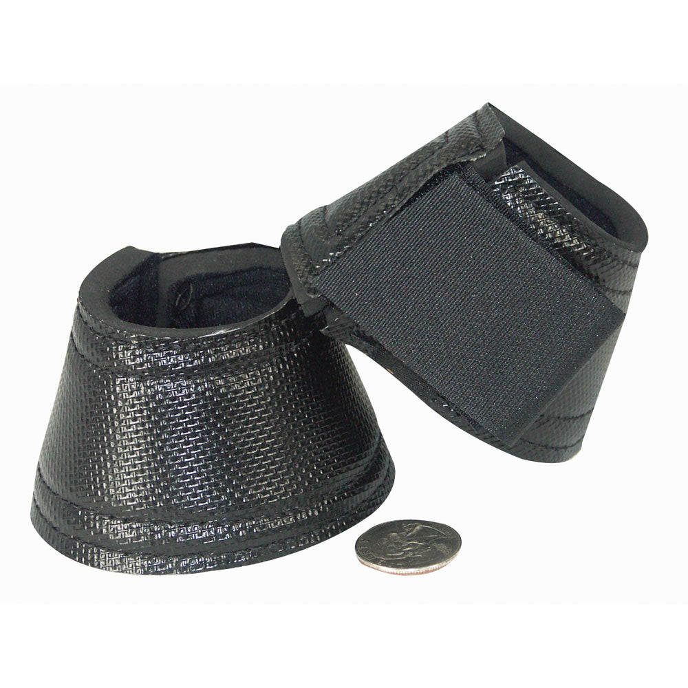 Mini Neoprene Bell Boot with Double Hook & Loop - Black