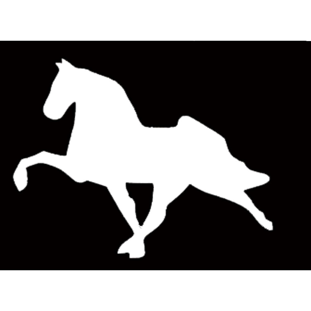 Walking Horse Magnet - Left Facing White 4" x 5"
