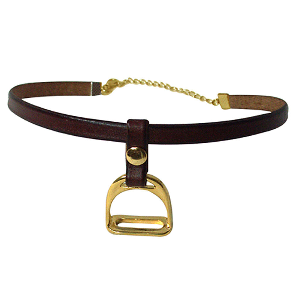 Stirrup with Leather Thong Choker