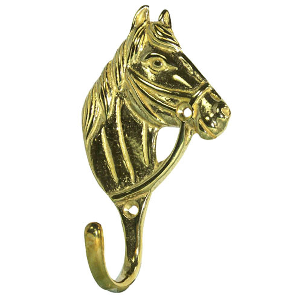 Solid Brass Horse Head Bridle Hook