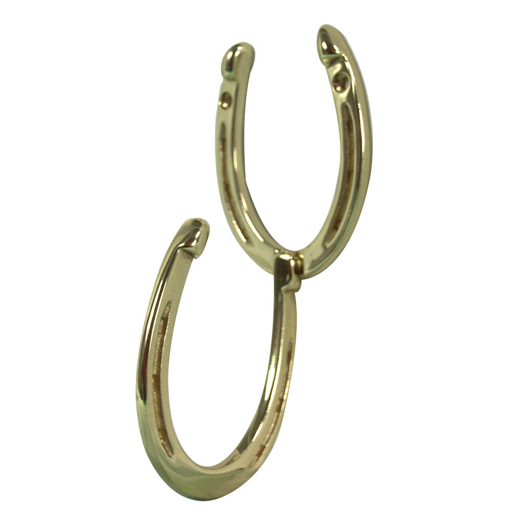 Solid Brass Double Horseshoe Hook